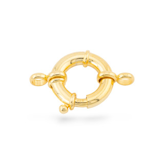 925 Silver Clasp Spring Ring 20mm With 4mm Barrel External 1pc Golden