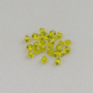 Swarovski Kristalle Doppelkegel 03mm Marke Preciosa - 100 Stück - Olivgrün