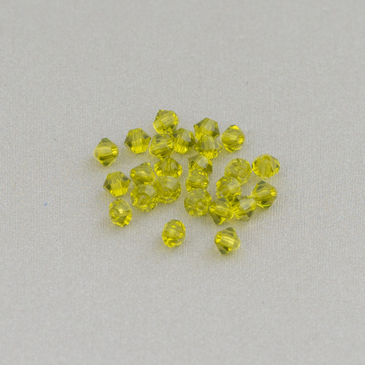 Cristales Swarovski Bicono 03mm Marca Preciosa - 100pcs - Verde Oliva
