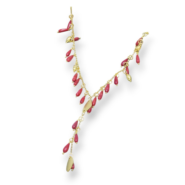 Collar de Plata 925: Elegancia y Estilo con Colgante de Coral Bambú