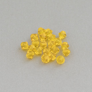 Bicone Swarovski Crystals 04mm Brand Preciosa - 100pcs - Yellow