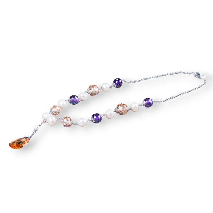 Collana di Argento 925: Eleganza e Stile con Perle di Fiume e Zirconi