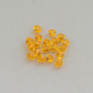 Swarovski Bicone Crystals 04mm Brand Preciosa - 100pcs - Yellow Ocher