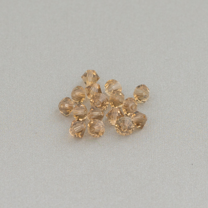Cristalli Swarovski Bicono  4mm Marca Preciosa - 100pz - Marrone