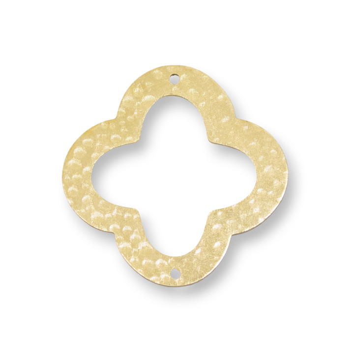 Composant Bronze Forgé Losange Plat Creux Avec 2 Trous 30mm 30pcs