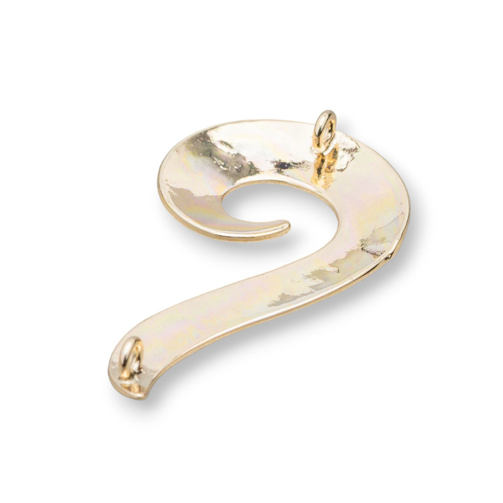 Bronze Verbindungselement mit 2 Ringen 22 x 38 mm 20 Stk. Glänzend Golden