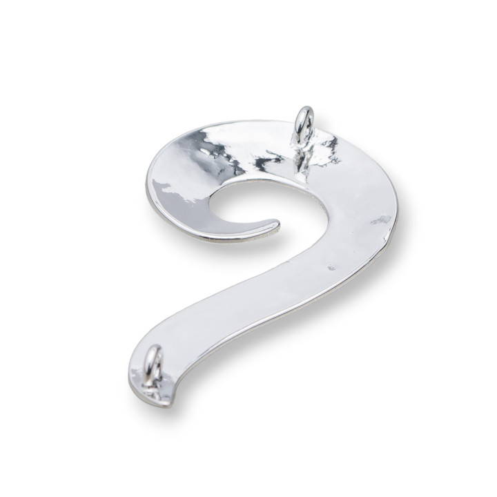 Connecteur Bronze Composant Avec 2 Anneaux 22x38mm 20pcs Poli Plaqué Rhodium