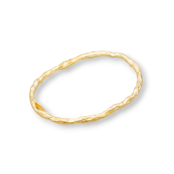 Componente Connettore Di Bronzo Spazzolato Ovale Dorato 22x29mm 25pz