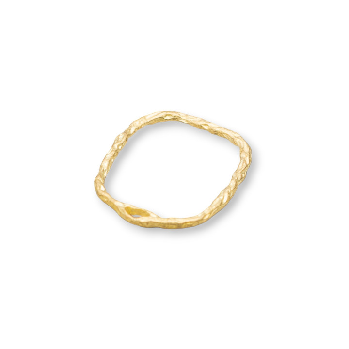 Conector Componente Bronce Cepillado Rectángulo Dorado 17x20mm 35pcs