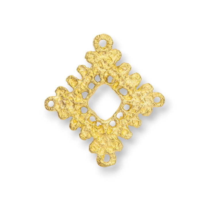 Componente Di Bronzo Spazzolato Rombo Forato 18x20mm 40pz