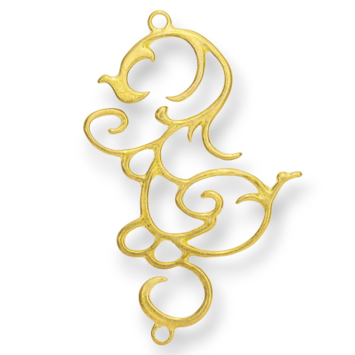 Golden Pattern Brushed Bronze Component 35x54mm 16pcs