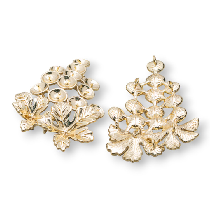 Componente Latón Racimo De Uvas Con 6 Anillos 34x60mm 6pcs Dorado