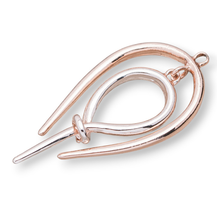 Zamak Iron Components With Loop 12τμχ Ροζ χρυσό