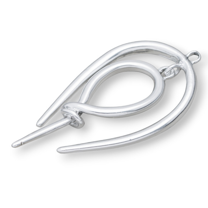 Composants De Fer Zamak Avec Boucle 12pz Argent