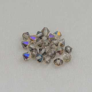 Bicone Swarovski Crystals 04mm Brand Preciosa - 100pcs - Smoke Purple