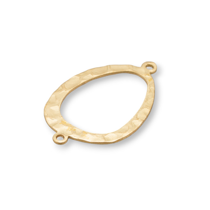 Bauteilverbinder aus Schmiedebronze Unregelmäßiges Dreieck mit 2 Ringen 19x30mm 50St