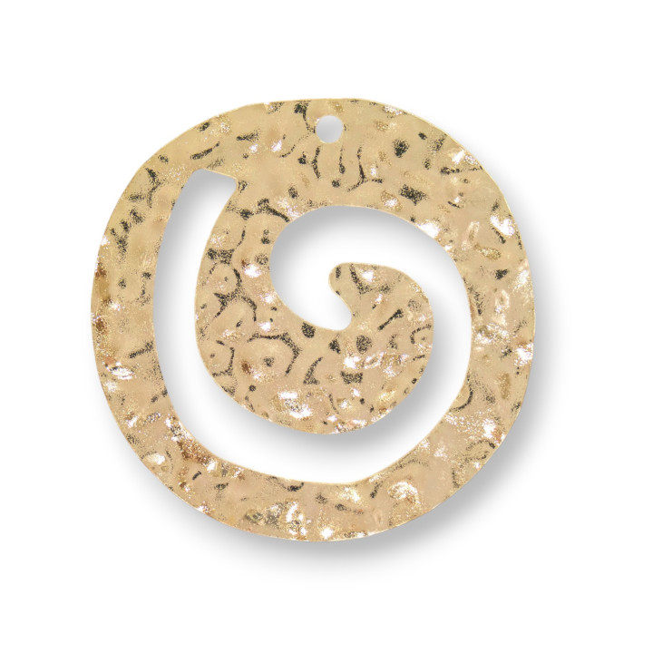 Conector de componente de placa de bronce forjado 25 piezas Espiral 49 mm