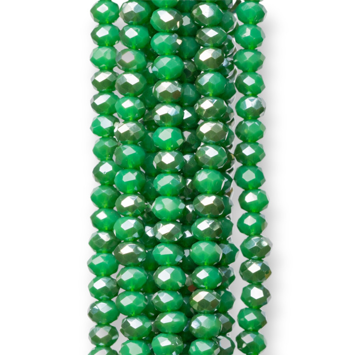 Cristaux Rondelle Facette 3,5x2mm 10 Brins Sur Fil Coton Prêt à l'emploi MOD74