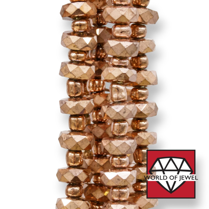 Kristalle Rondelle facettiert 8x3,6mm Rose '