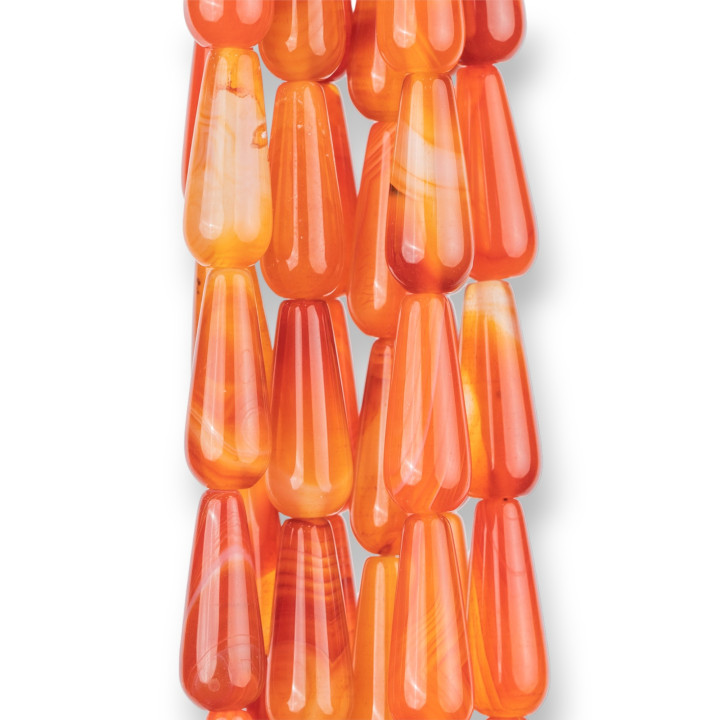 Red Carnelian Drops 8x20mm