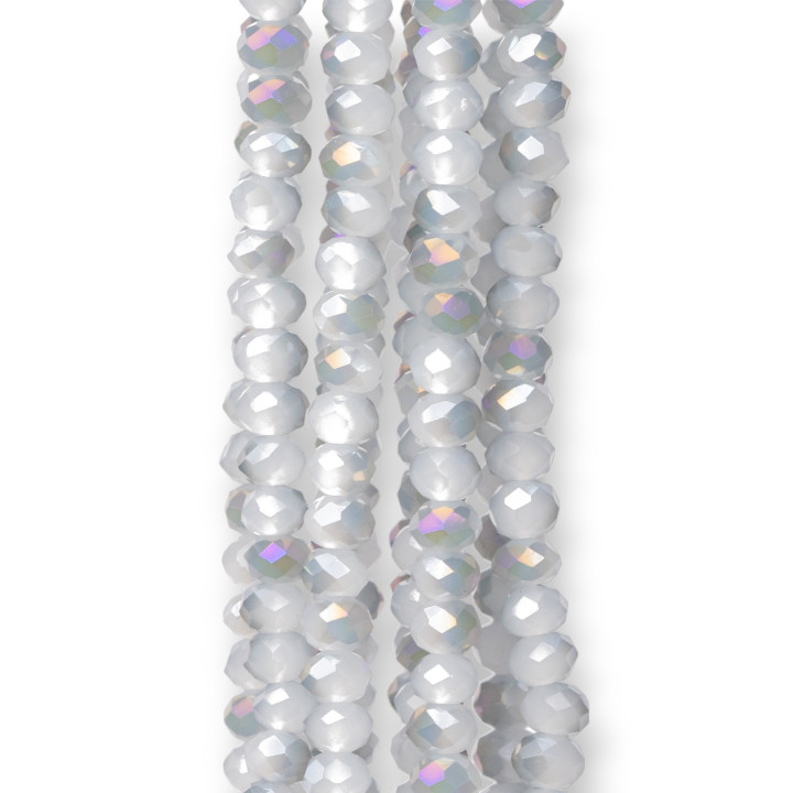 Cristales Rondelle Facetados 3,5x2mm 10 Hilos Sobre Hilo Algodón Listo para usar MOD81