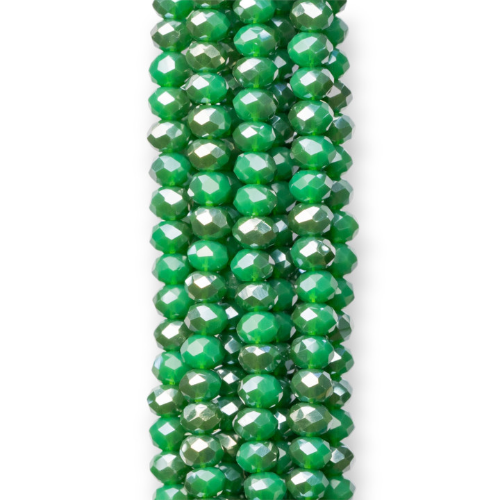 Cristaux Rondelle Facette 3,5x2mm 10 Brins Sur Fil Coton Prêt à l'emploi MOD82