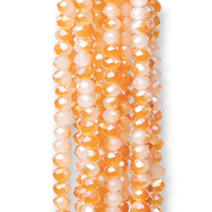 Cristaux Rondelle Facette 3,5x2mm 10 Brins Sur Fil Coton Prêt à l'emploi MOD87