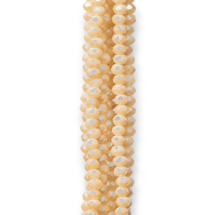 Cristalli Rondelle Sfaccettate 3x2mm 10 Fili Su Filo Di Cotone Pronti all'uso MOD13