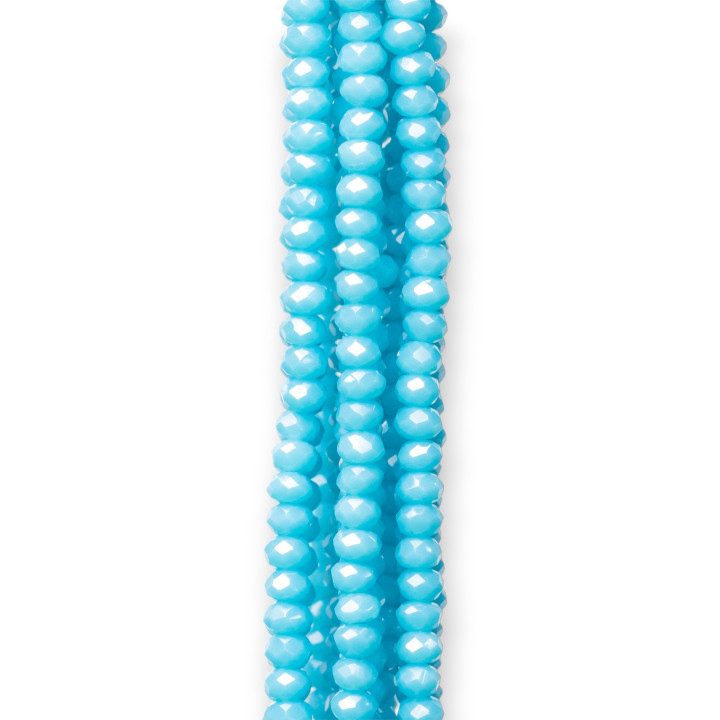 Faceted Rondelle Crystals 3x2mm 10 Strands on Cotton Thread Ready to use MOD14