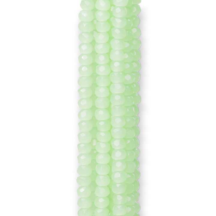 Cristalli Rondelle Sfaccettate 3x2mm 10 Fili Su Filo Di Cotone Pronti all'uso MOD26