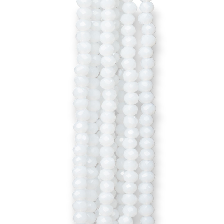 Crystals Faceted Rondelle 3x2mm 10 σκέλη σε βαμβακερή κλωστή Έτοιμο για χρήση MOD28