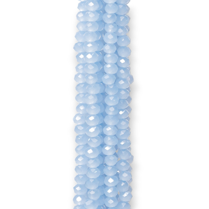 Crystals Faceted Rondelle 3x2mm 10 σκέλη σε βαμβακερή κλωστή Έτοιμο για χρήση MOD29