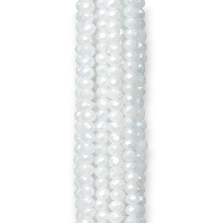 Faceted Rondelle Crystals 3x2mm 10 Strands on Cotton Thread Ready to use MOD31