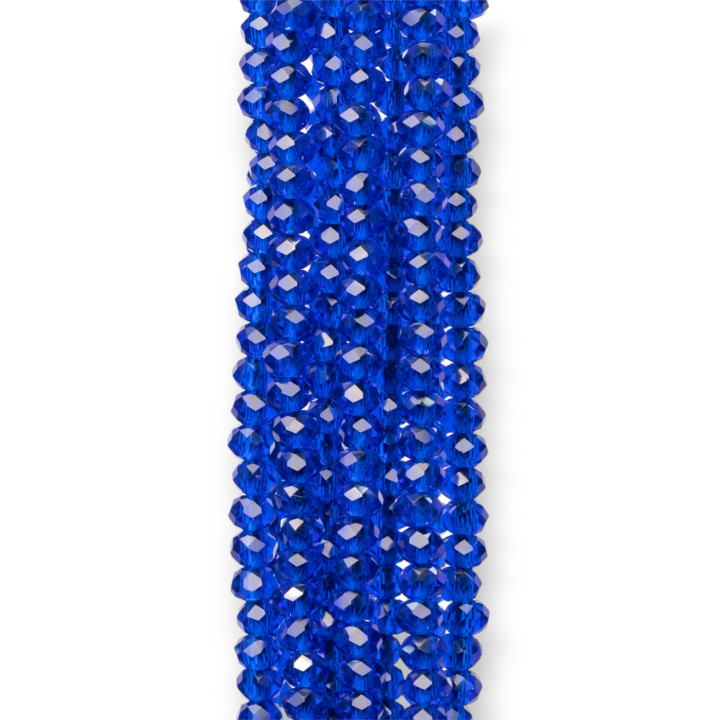 Faceted Rondelle Crystals 3x2mm 10 Strands on Cotton Thread Ready to use MOD37