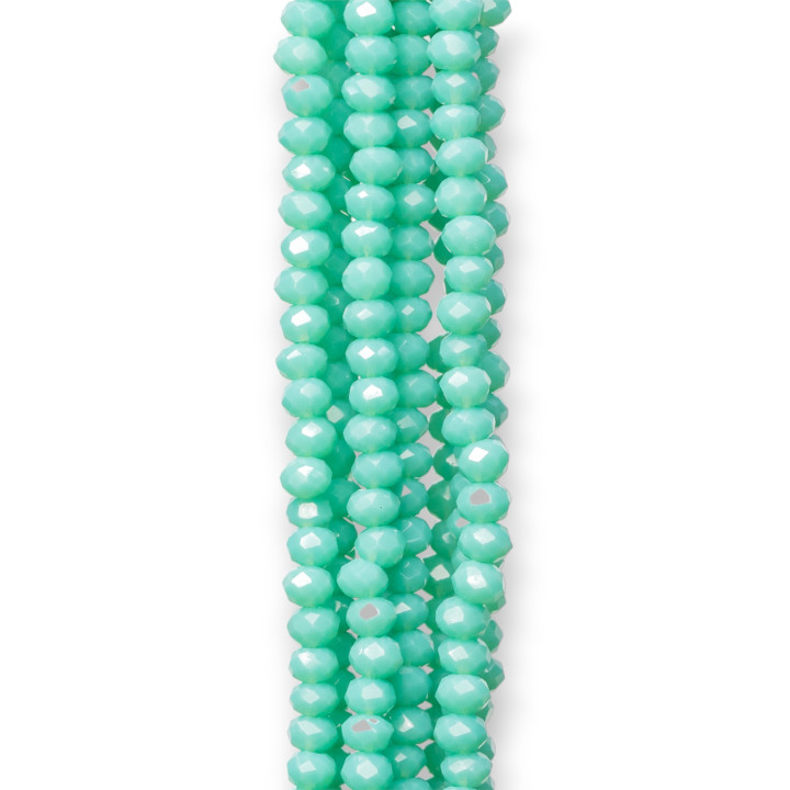 Cristalli Rondelle Sfaccettate 3x2mm 10 Fili Su Filo Di Cotone Pronti all'uso MOD43