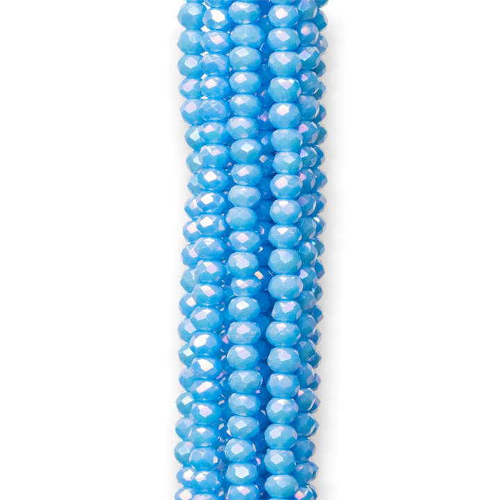 Cristaux Rondelle à Facettes 3x2mm 10 Brins Sur Fil de Coton Prêt à l'emploi MOD45