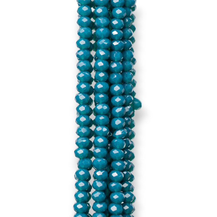 Cristalli Rondelle Sfaccettate 3x2mm 10 Fili Su Filo Di Cotone Pronti all'uso MOD50