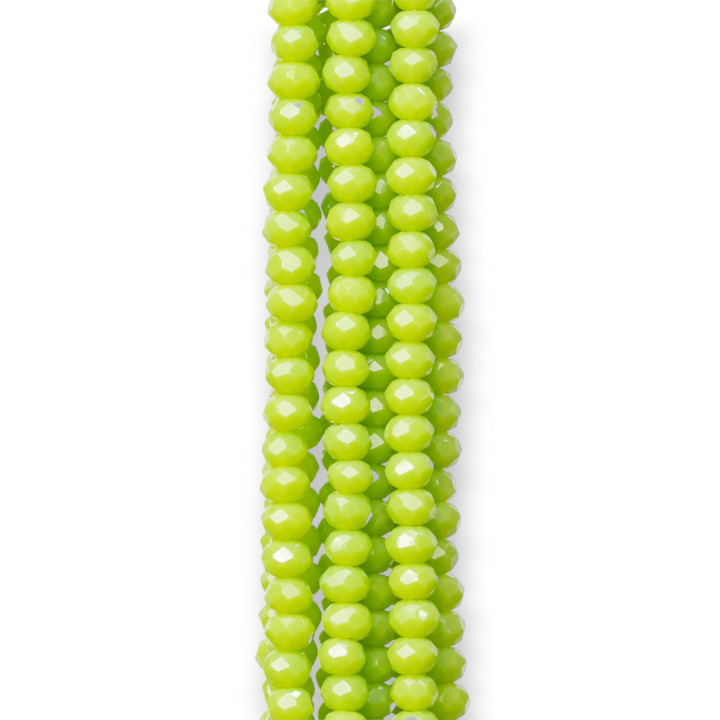 Cristaux Rondelle à Facettes 3x2mm 10 Brins Sur Fil de Coton Prêt à l'emploi MOD59