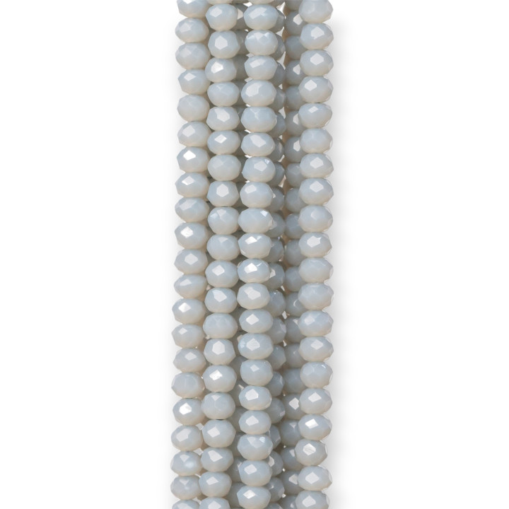 Cristalli Rondelle Sfaccettate 3x2mm 10 Fili Su Filo Di Cotone Pronti all'uso MOD60