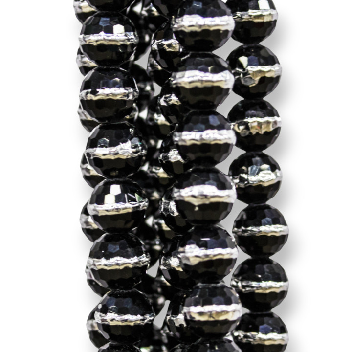 Cristalli Sfaccettati Bicolore 10mm Nero