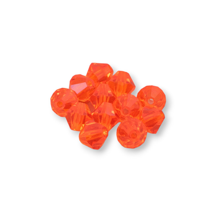 Swarovski Bicone Crystals 06mm Brand Preciosa - 50 τμχ - Fluo Orange