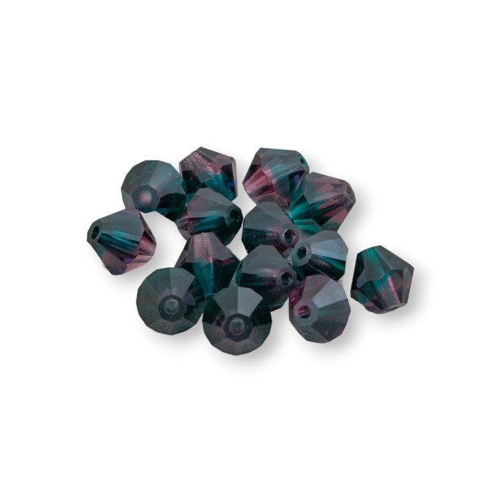 Swarovski-Kristalle Bikone 06 mm Marke Preciosa - 50 Stück - Turmalingrün