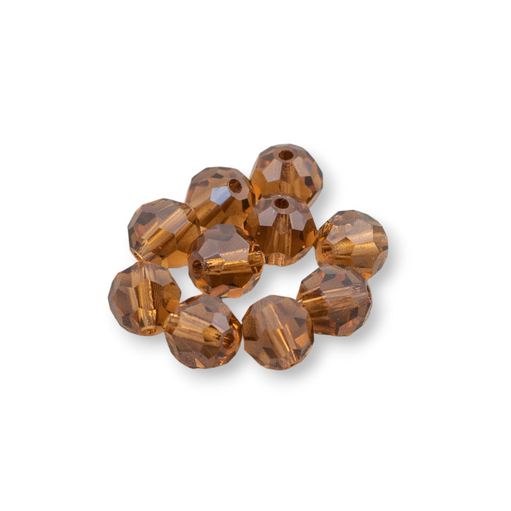 Cristalli Swarovski Sfera  6mm Marca Preciosa - 30pz - Marrone