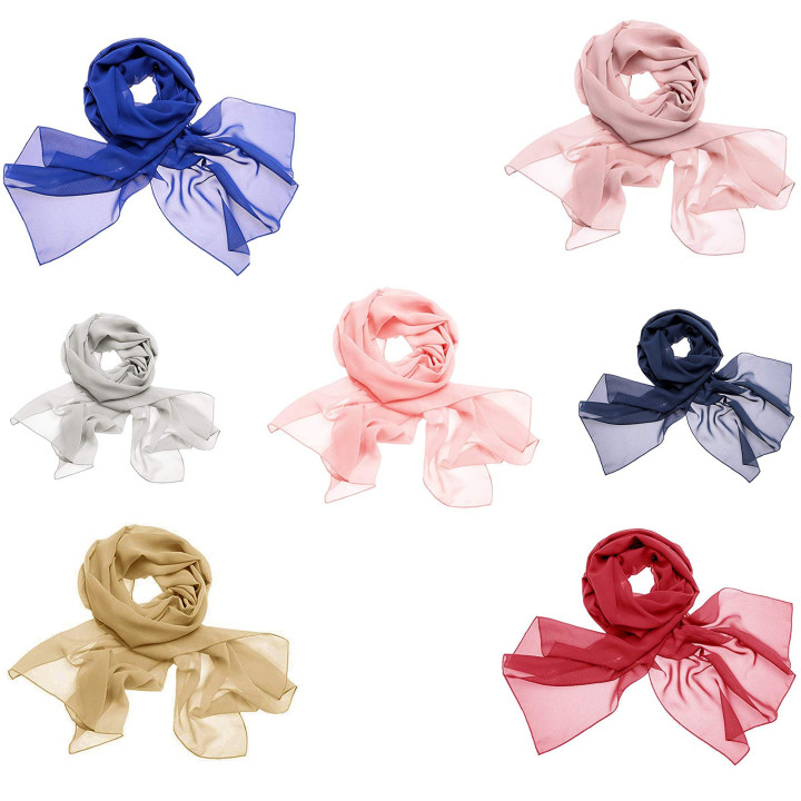 Foulard 90x180cm Silk Feeling 10er Mix