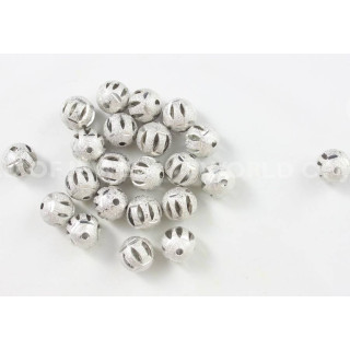 Bolas Separadoras Latón 12mm 150gr Fantasía Satinada Rodiada