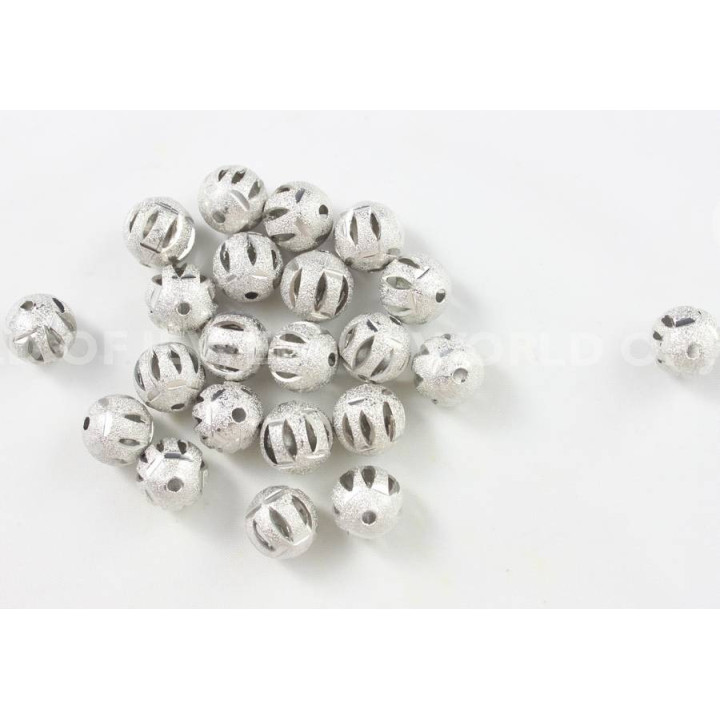 Bolas Separadoras Latón 12mm 150gr Fantasía Satinada Rodiada