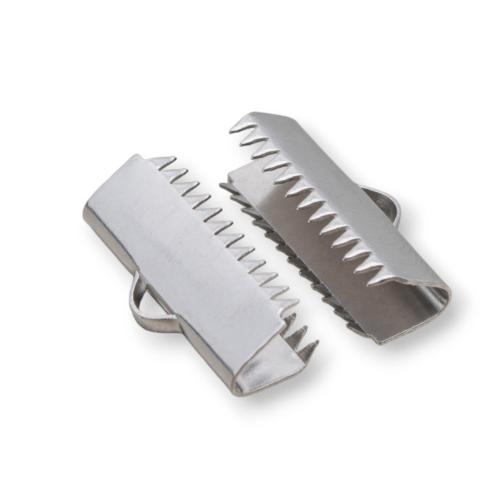 Gancho de acero y tope de cinta cierre final para cuero y cuerda 20mm 55pcs