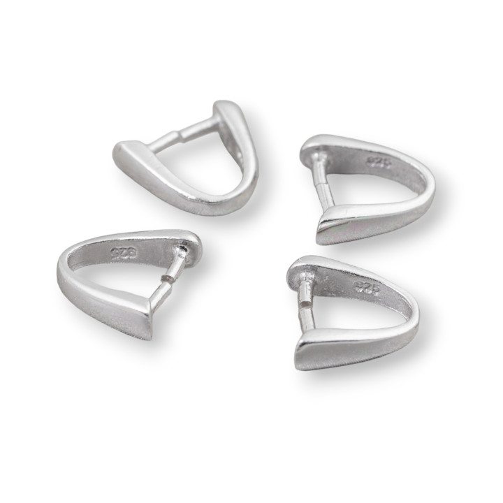 Haken für Anhänger aus Silber 925 10x10mm 10St Rhodium