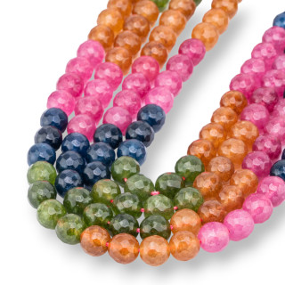 Giada Tormalina Sfera Perlina Tonda Sfaccettata 10mm