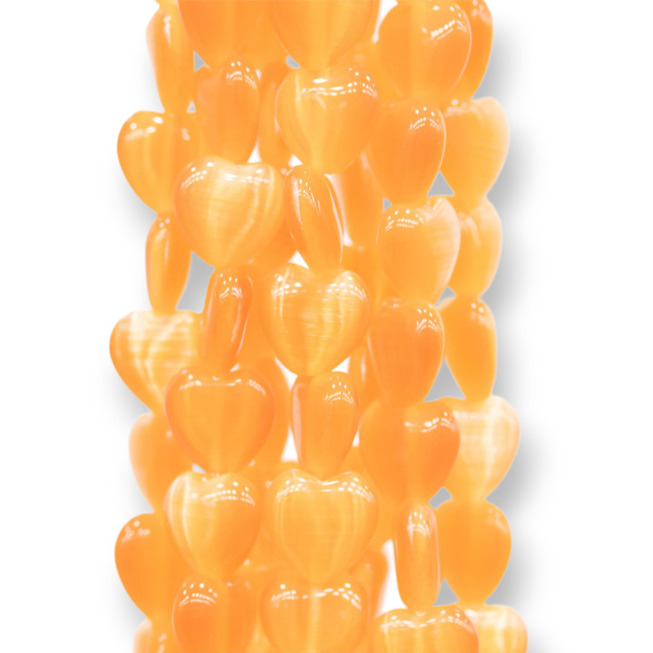 Cat's Eye Herz Orange 10 mm Platte